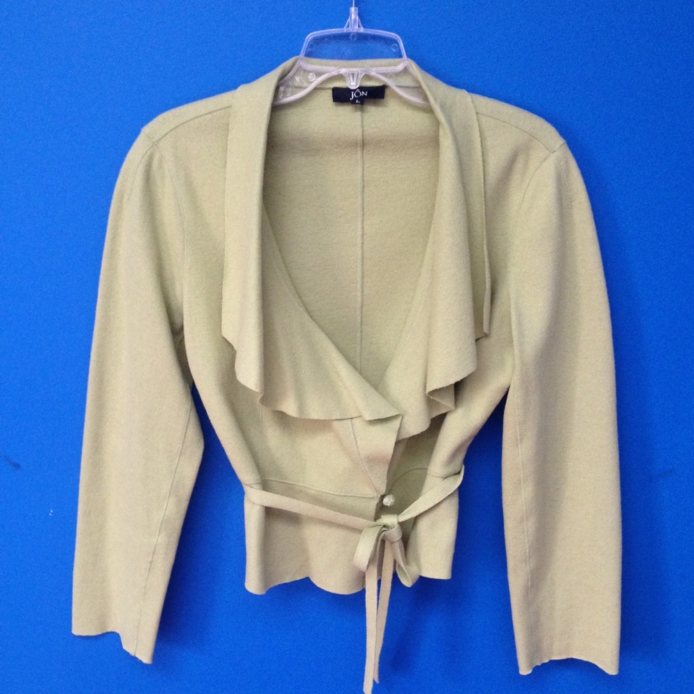 JON Green Wool-blend Soft Jacket Sz L